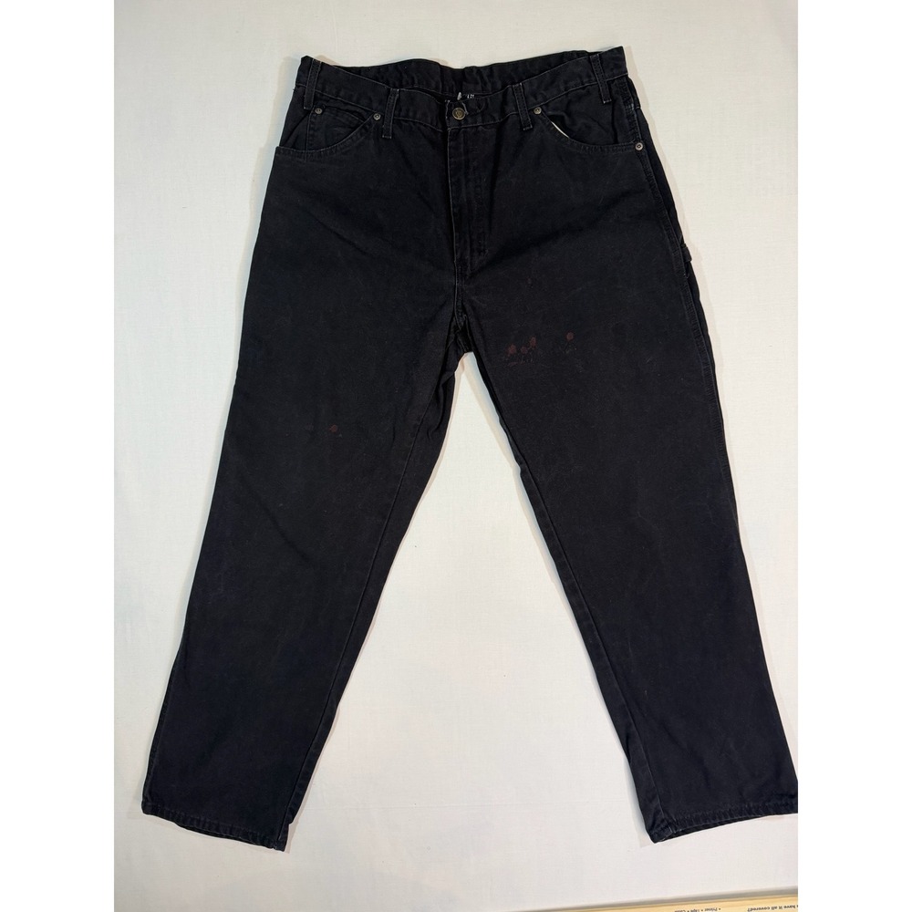 Dickies Mens Relaxed Fit Utility Carpenter Pants Black Workwear MultiPocket